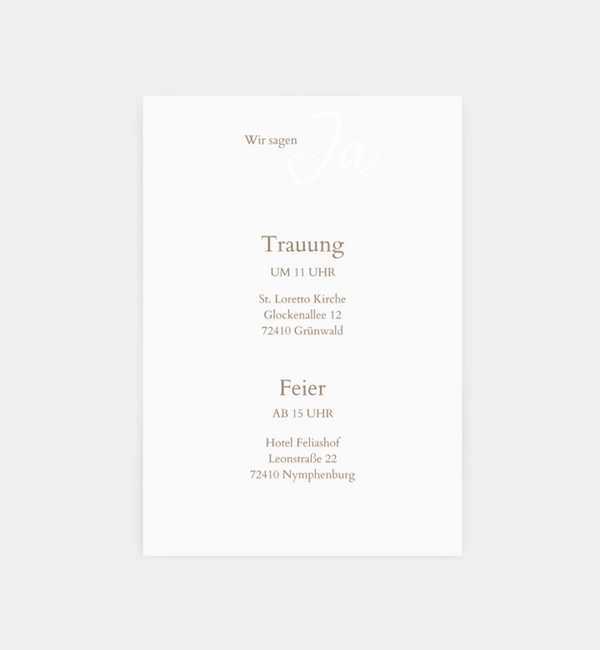 Ja · Mitten ins Herz