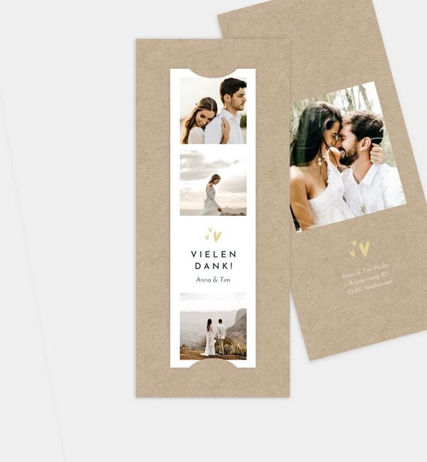 Postkarte mit Fotostreifen