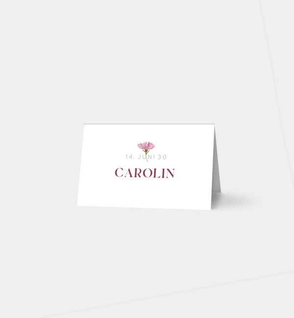 Tischklappkarte quer, horizontale Faltung