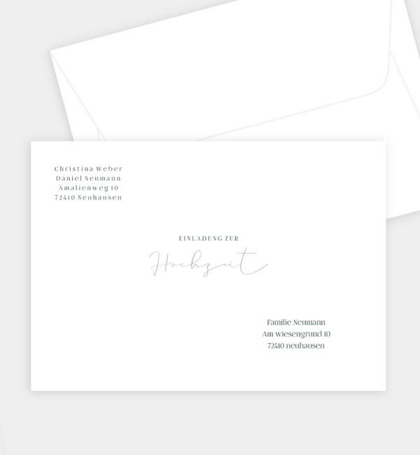 Briefumschlag gerade