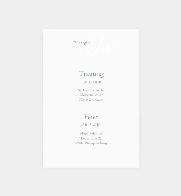 Ja · Mitten ins Herz