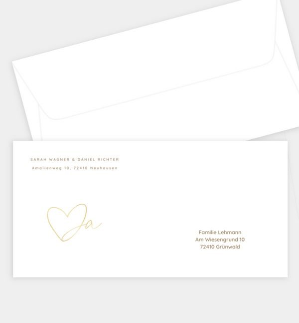 Briefumschlag gerade