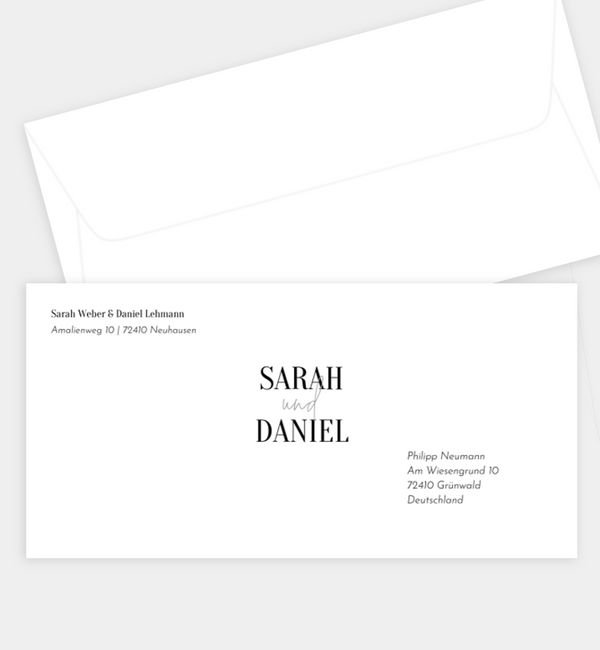 Briefumschlag gerade