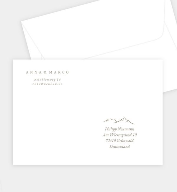 Briefumschlag gerade