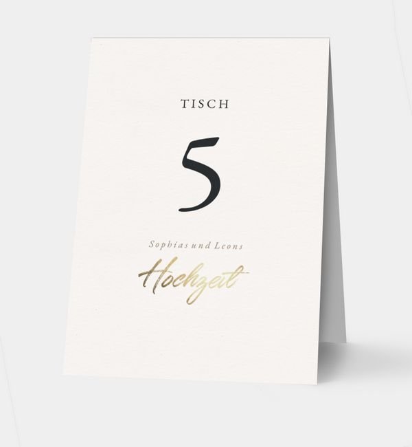 Klappkarte hoch Tischkarte oben