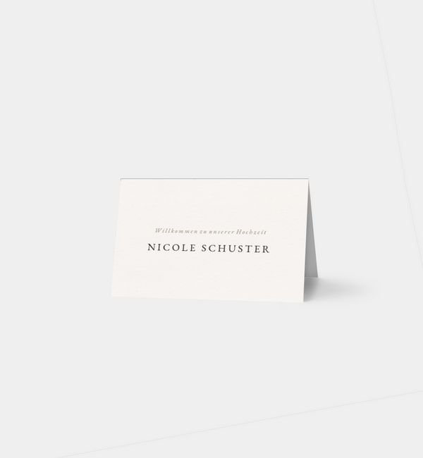 Tischklappkarte quer, horizontale Faltung