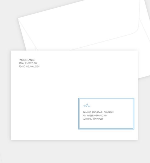 Briefumschlag gerade
