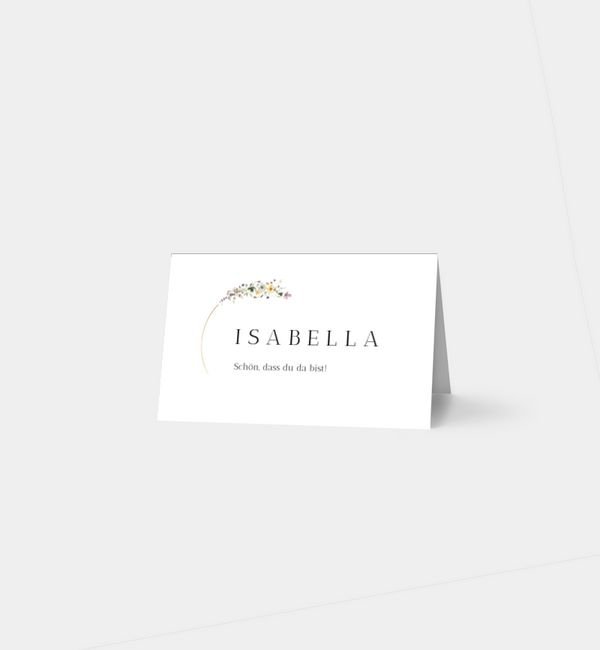 Tischklappkarte quer, horizontale Faltung