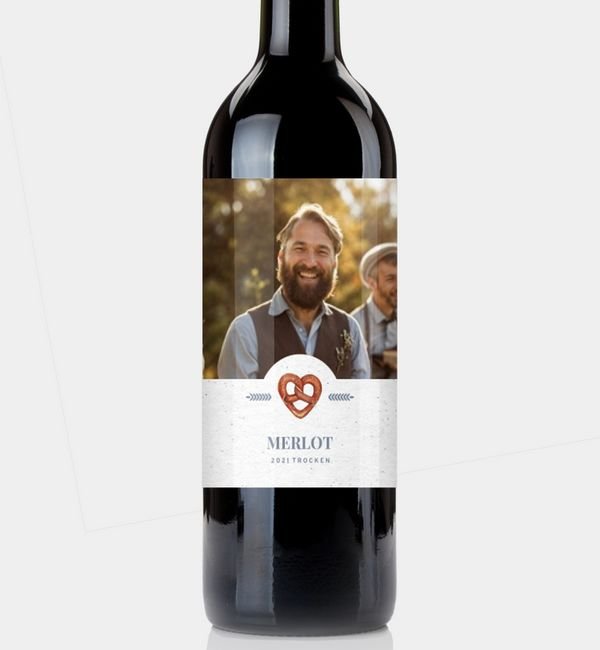 Flaschenetikett hoch