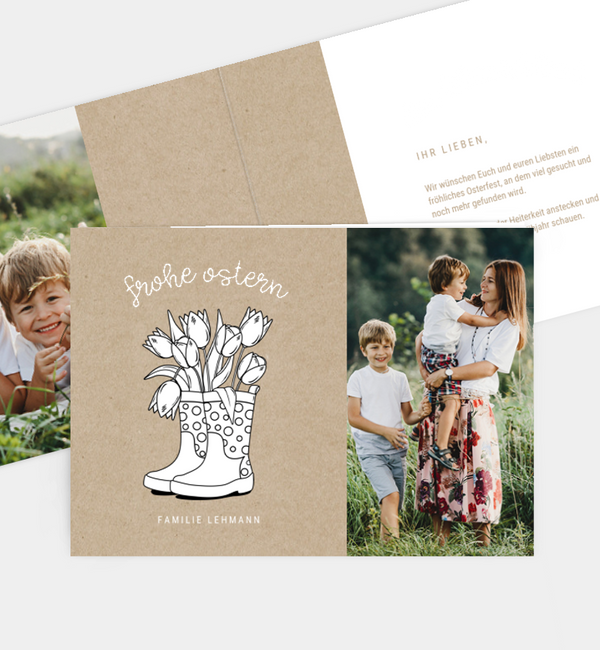 Gummistiefel · Ausmalkarte