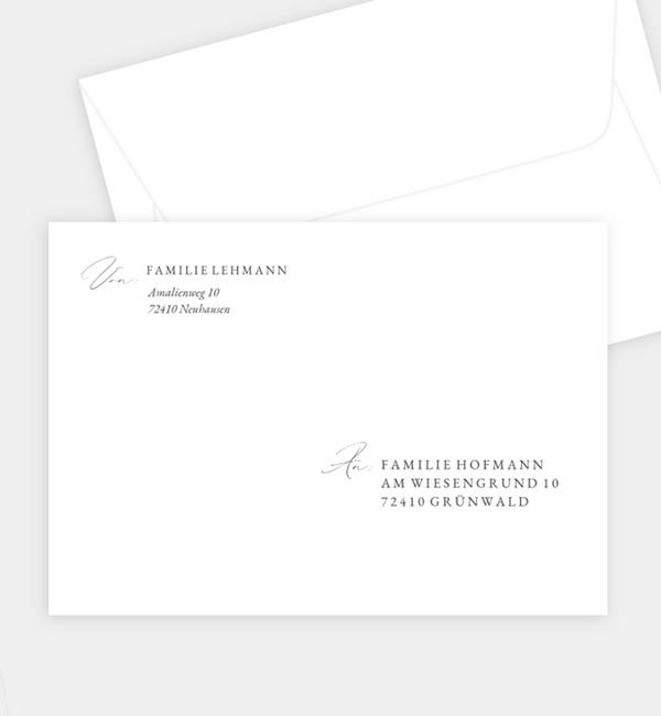 Briefumschlag gerade