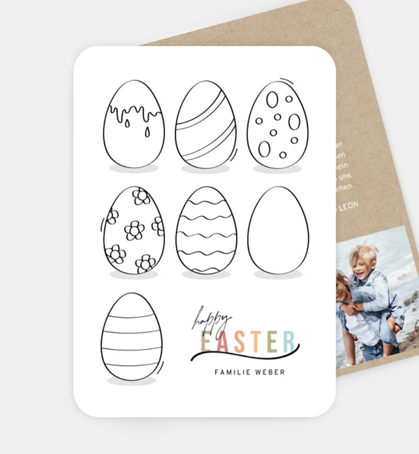 Eier Färben · Ausmalkarte