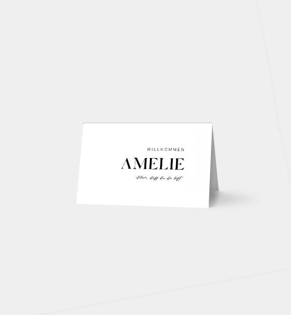 Tischklappkarte quer, horizontale Faltung