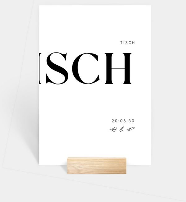 Tischnummern-Karte hoch