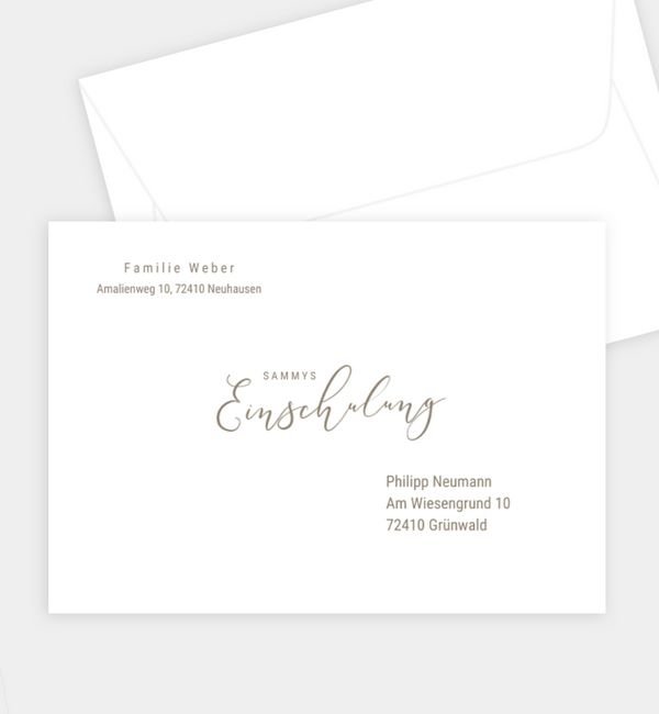 Briefumschlag gerade