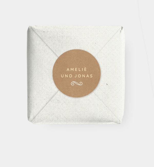 Geschenkaufkleber rund