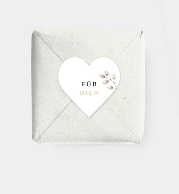Geschenkaufkleber Herz
