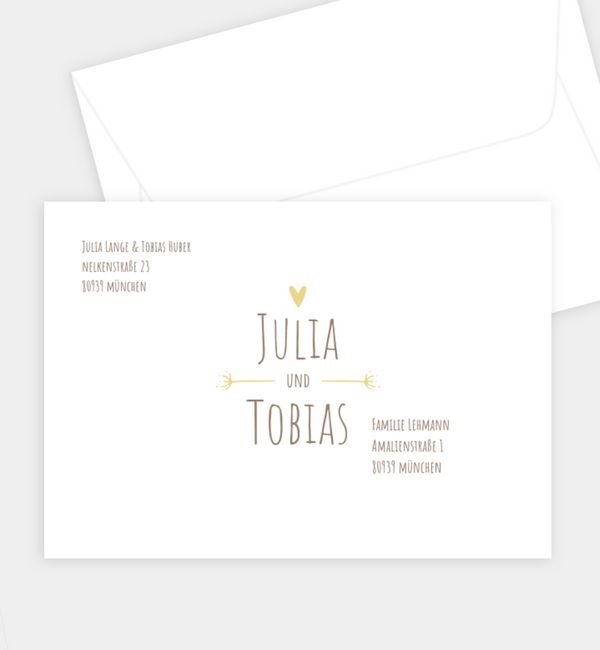 Briefumschlag gerade