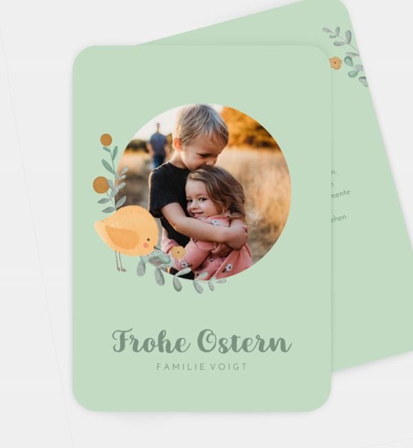 Postkarte hoch