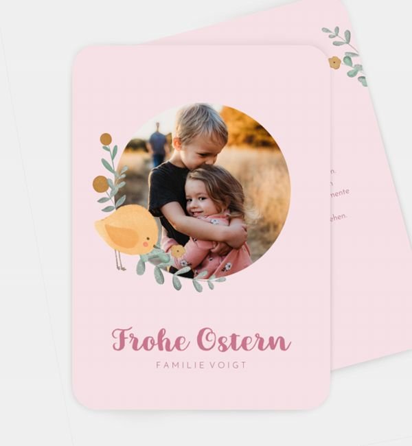 Postkarte hoch