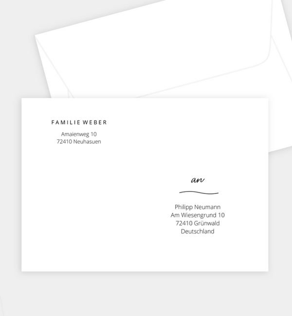 Briefumschlag gerade