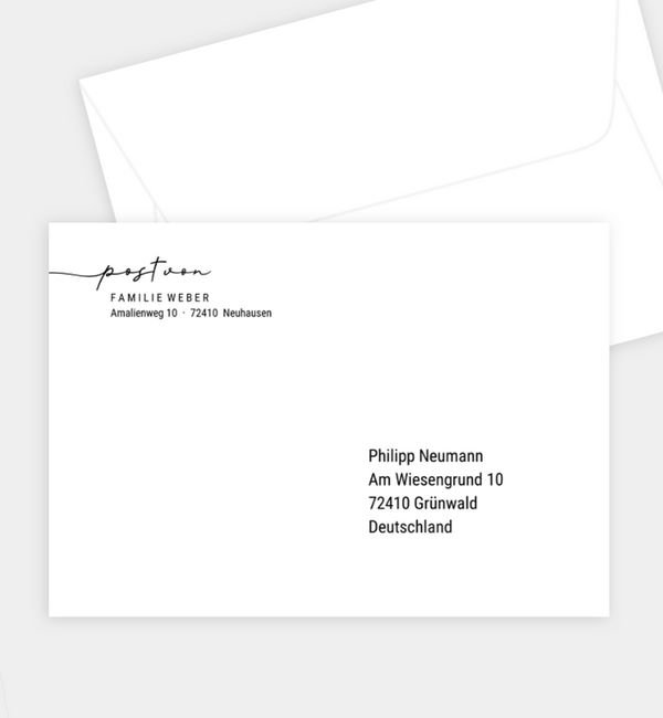 Briefumschlag gerade