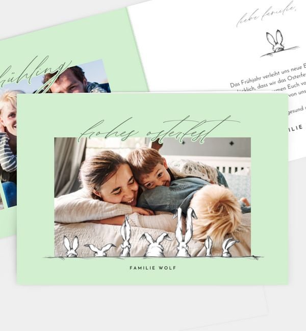 Hasenbande · Ausmalkarte