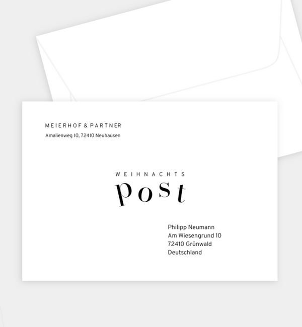 Briefumschlag gerade