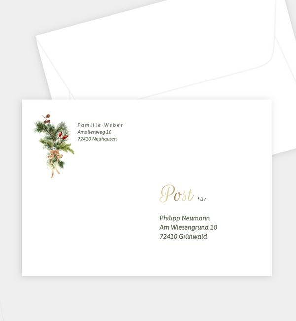 Briefumschlag gerade