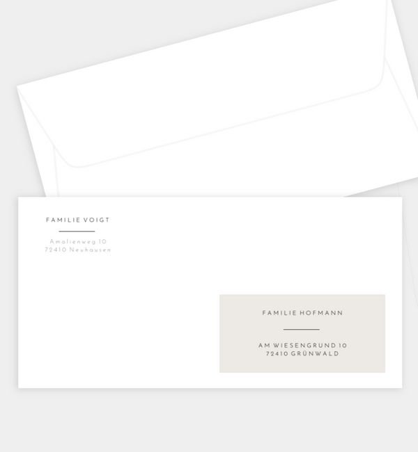 Briefumschlag gerade