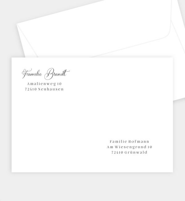 Briefumschlag gerade