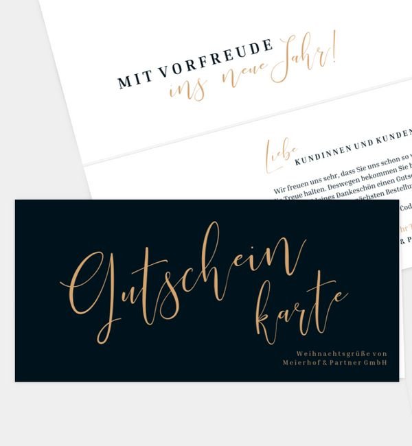 Klappkarte quer, Faltung oben