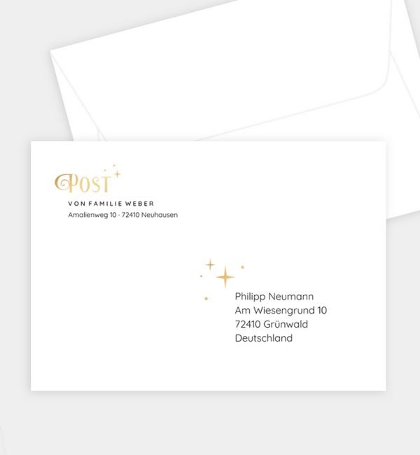 Briefumschlag gerade