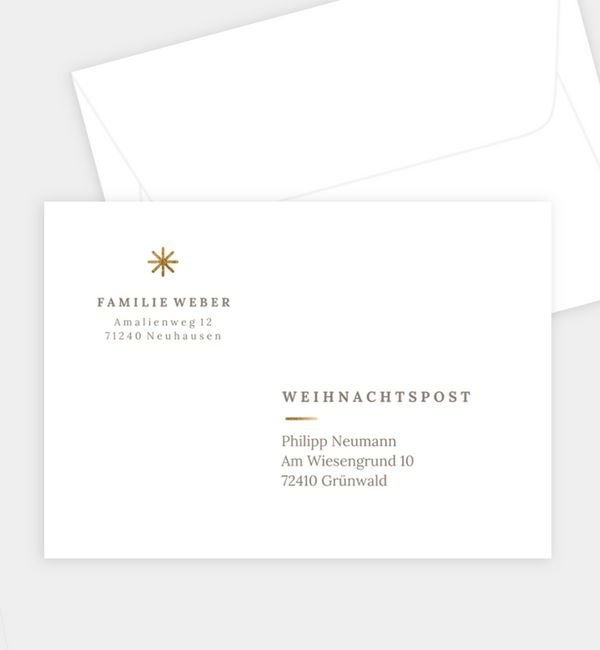 Briefumschlag gerade