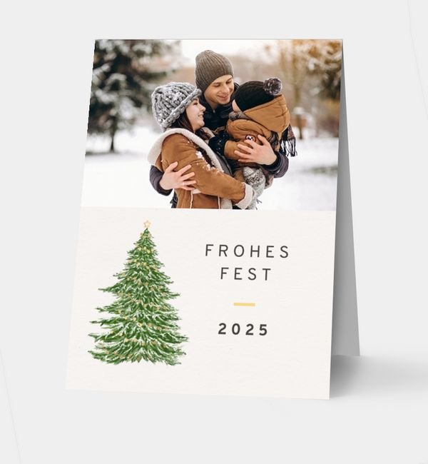 Klappkarte hoch Tischkarte oben