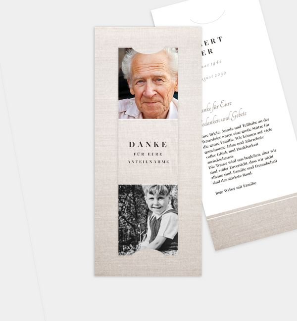 Postkarte mit Fotostreifen