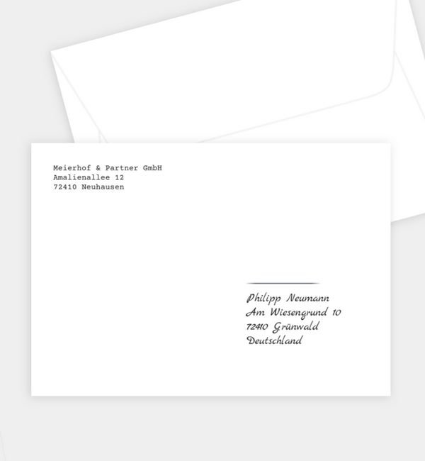 Briefumschlag gerade