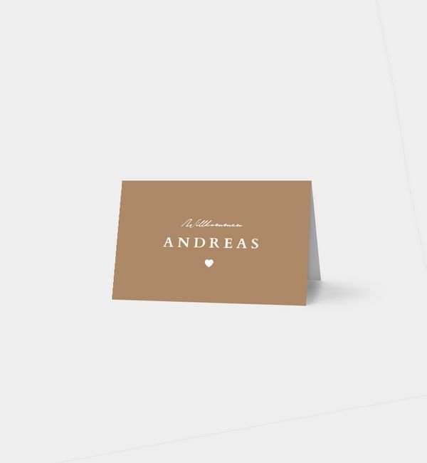 Tischklappkarte quer, horizontale Faltung