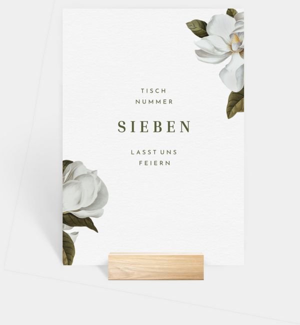 Tischnummern-Karte hoch