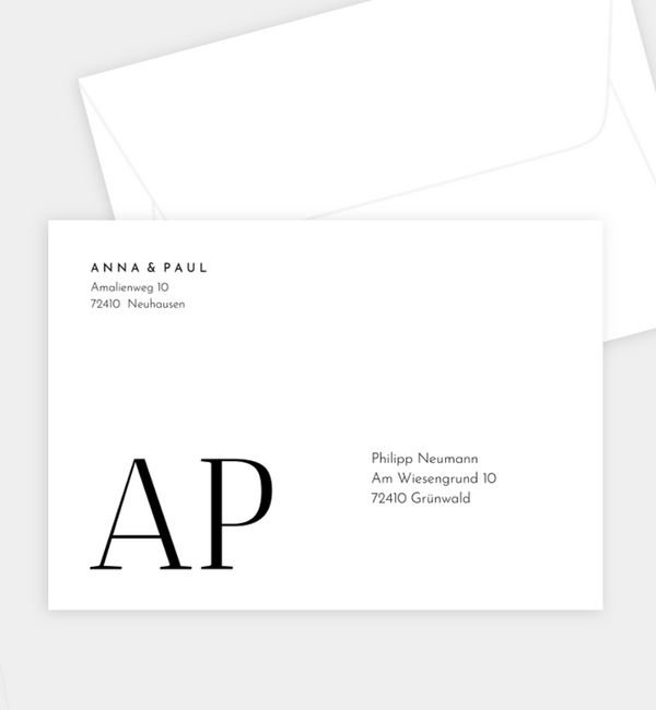 Briefumschlag gerade