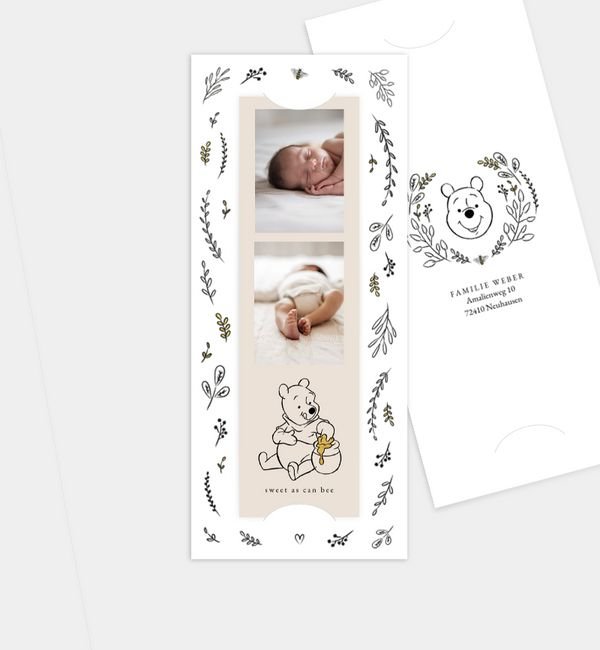 Postkarte mit Fotostreifen