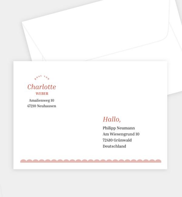 Briefumschlag gerade