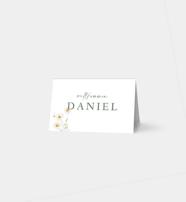 Tischklappkarte quer, horizontale Faltung