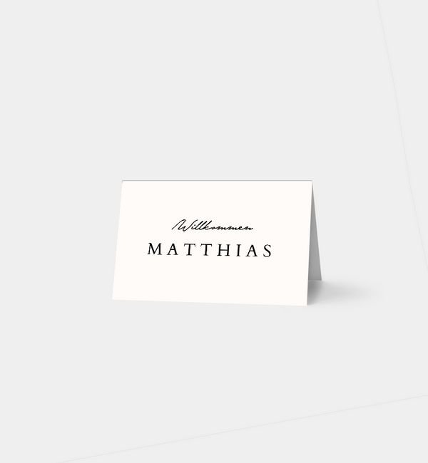 Tischklappkarte quer, horizontale Faltung