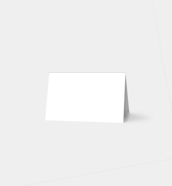 Tischklappkarte quer, horizontale Faltung