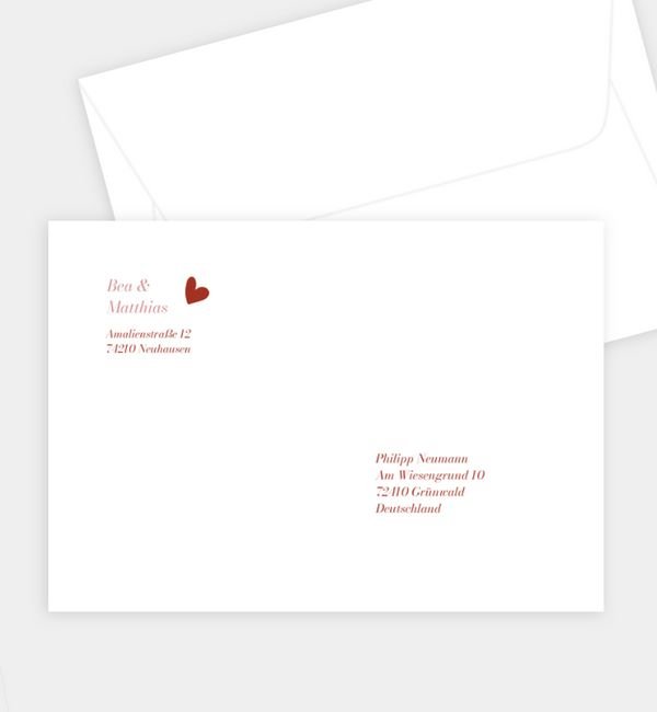 Briefumschlag gerade