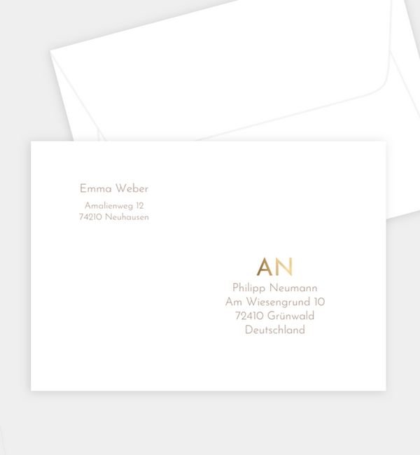 Briefumschlag gerade