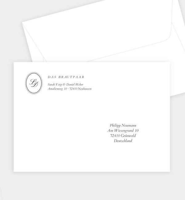 Briefumschlag gerade