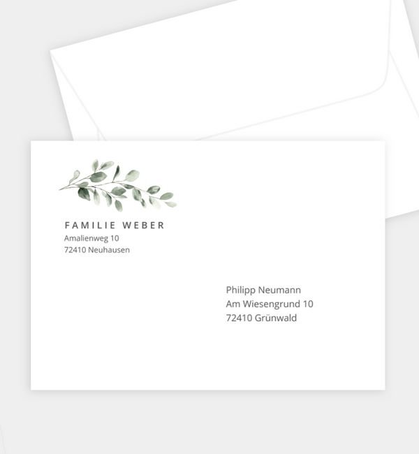 Briefumschlag gerade