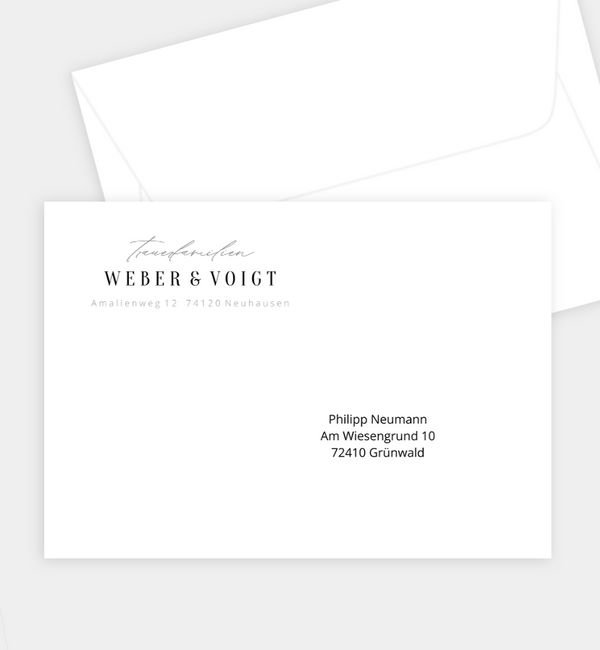 Briefumschlag gerade